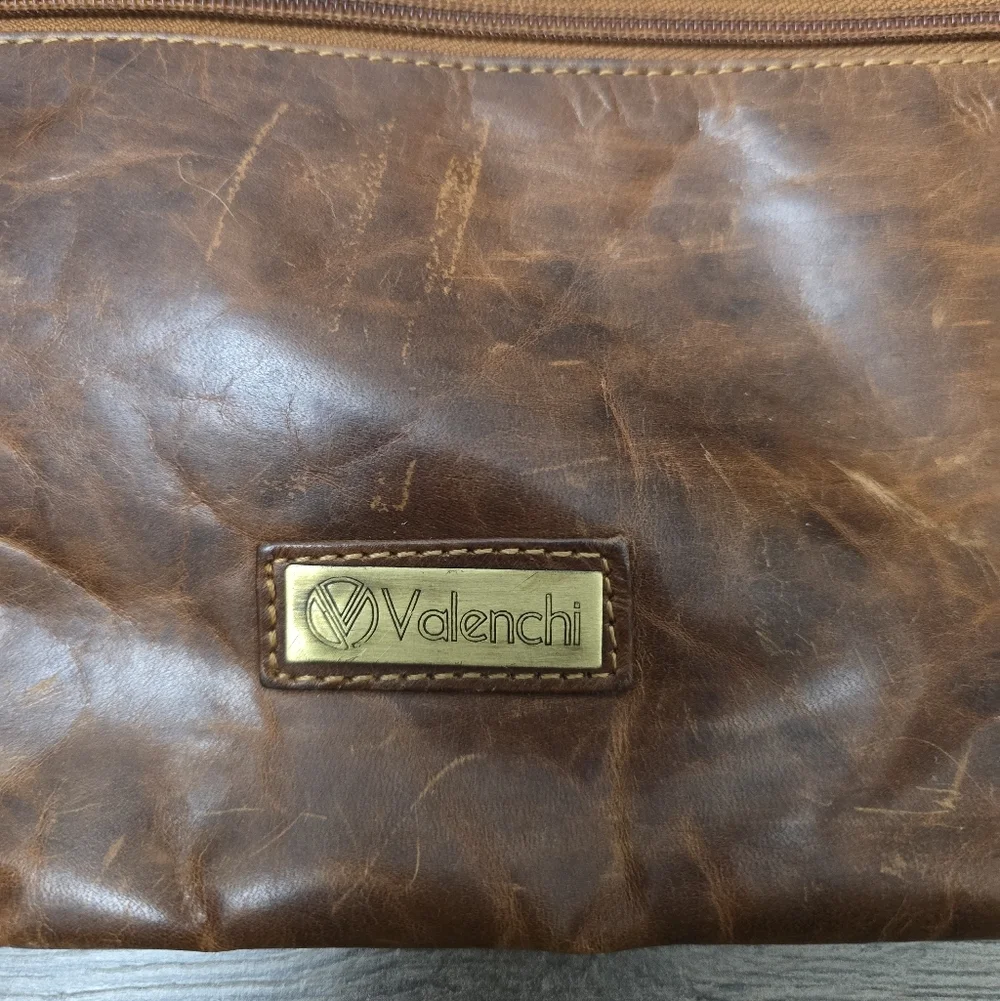 Valenchi 100% Leather Brown Shoulder Crossbody Bag Heritage